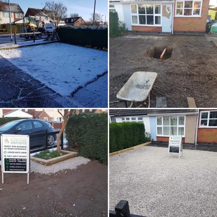 Front garden dug out and finished in gravel